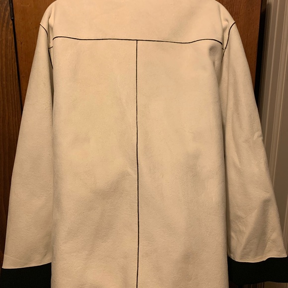 NWOT Alfred Dunner Winter White Snowflake Faux Suede Coat - Picture 8 of 13